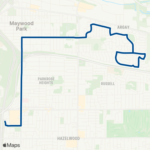 TriMet Parkrose map