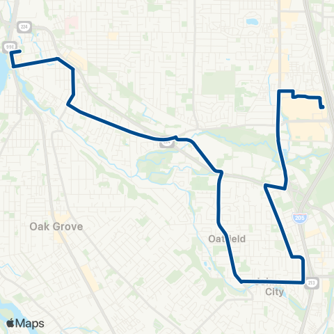 TriMet Lake / Webster Rd map