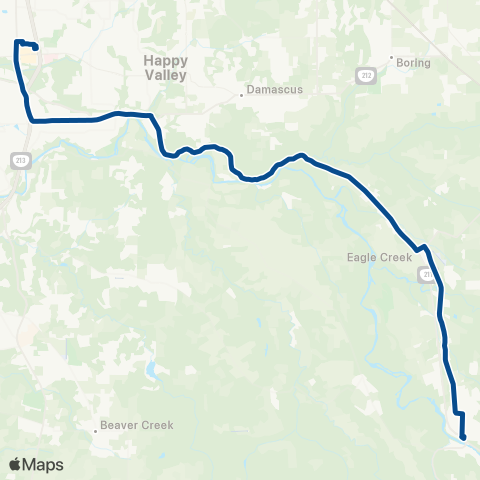 TriMet Estacada map