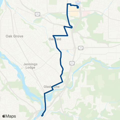 TriMet Webster Rd map