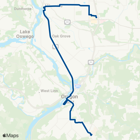 TriMet McLoughlin / King Rd map