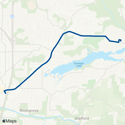 TriMet Lake Grove map