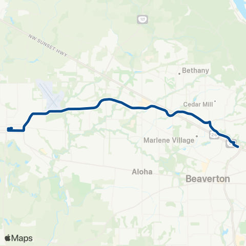 TriMet Cornell map