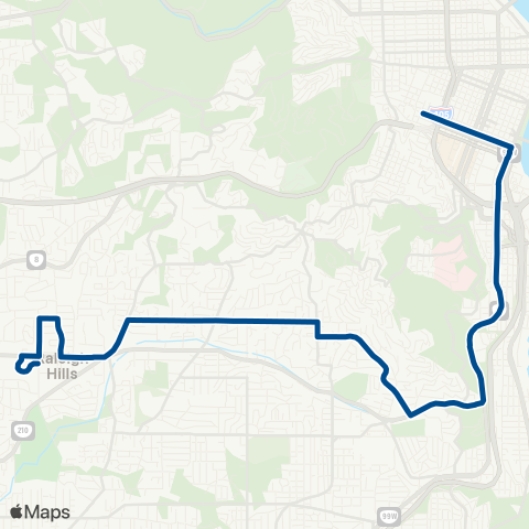 TriMet Hamilton map