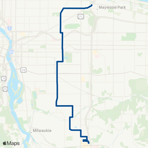 TriMet 60th Ave map