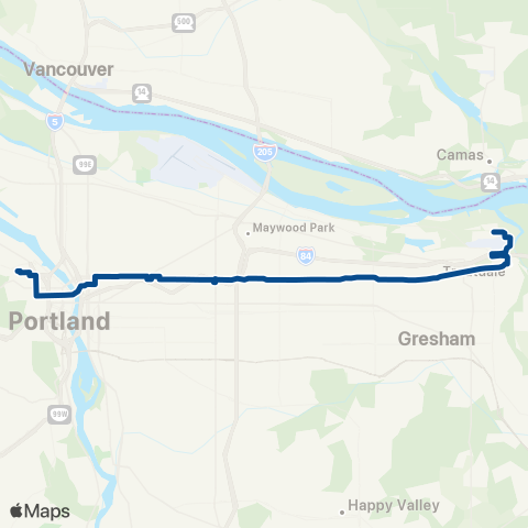 TriMet Broadway / Halsey map