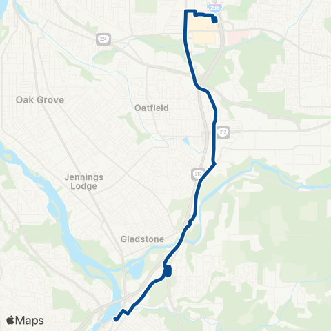 TriMet Clackamas / Oregon City map