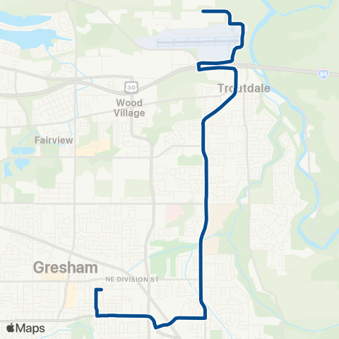 TriMet Kane / 257th map