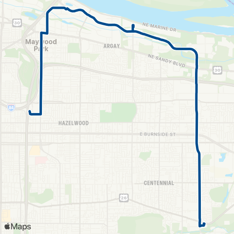 TriMet Airport Way / 181st map