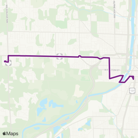 The Rapid Westside map