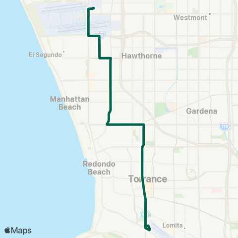 Torrance Transit Torrance - Lax Transit Center map