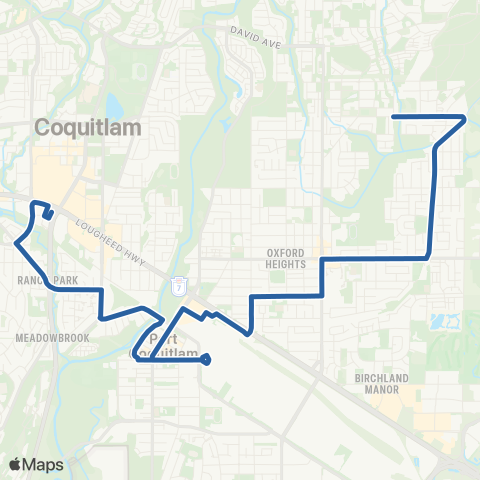 TransLink Coquitlam Central Station / Cedar map