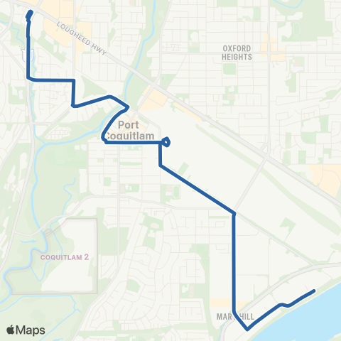 TransLink Coquitlam Central Station / Meridian map