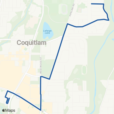 TransLink Coquitlam Central Station / Lafarge Park map