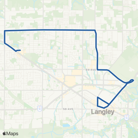 TransLink Clayton Heights / Langley Centre map