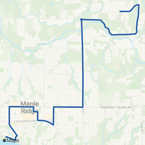 TransLink Rock Ridge / Haney Place / Port Haney map