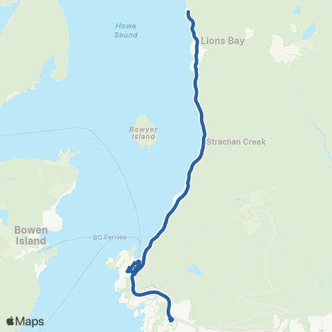 TransLink Lions Bay / Caulfeild map