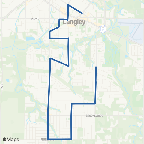 TransLink Langley Centre / Brookswood map