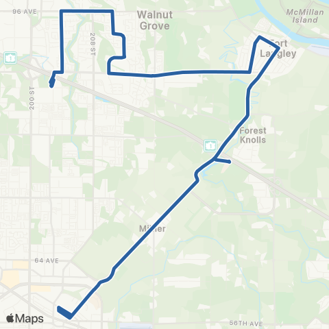 TransLink Langley Centre / Walnut Grove map