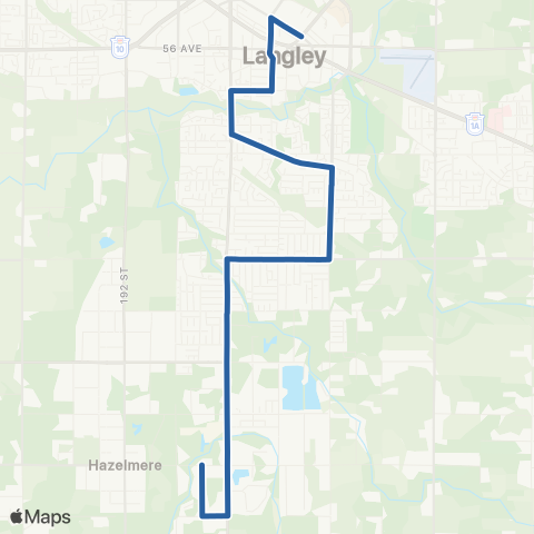 TransLink Langley Centre / Fernridge map