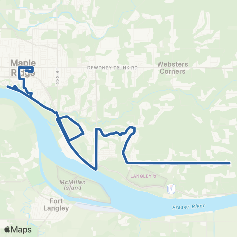 TransLink Thornhill / Haney Place map