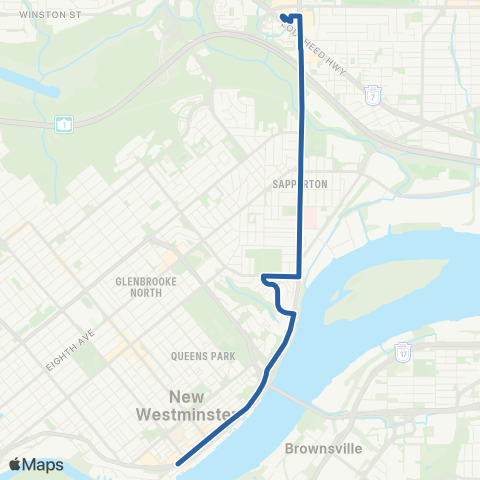 TransLink New Westminster / Lougheed Station map