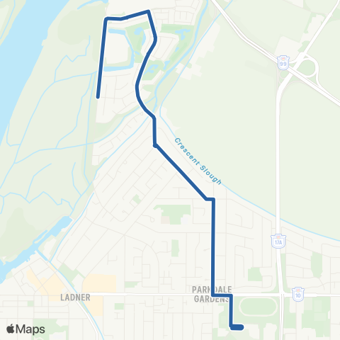 TransLink Ladner North / Ladner Exchange map