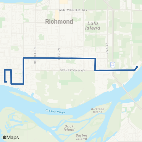 TransLink Riverport / Steveston map