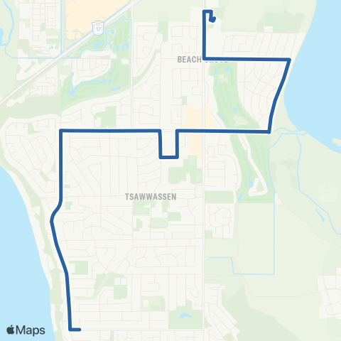 TransLink English Bluff / South Delta Exchange map