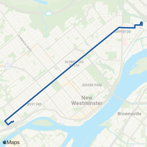 TransLink Braid Station / 22nd Street Station map