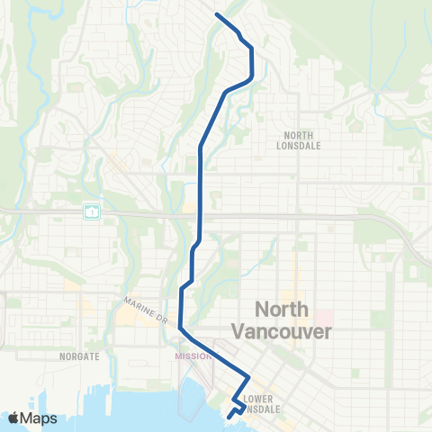 TransLink Lonsdale Quay / Delbrook map