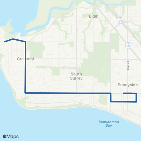 TransLink White Rock Centre / Crescent Beach map