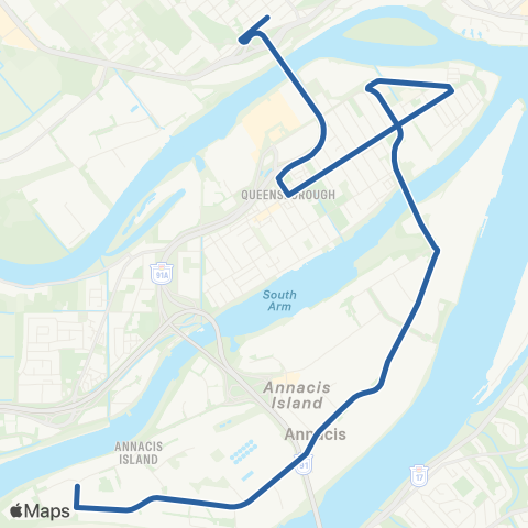 TransLink 22nd St Station / Annacis Island map