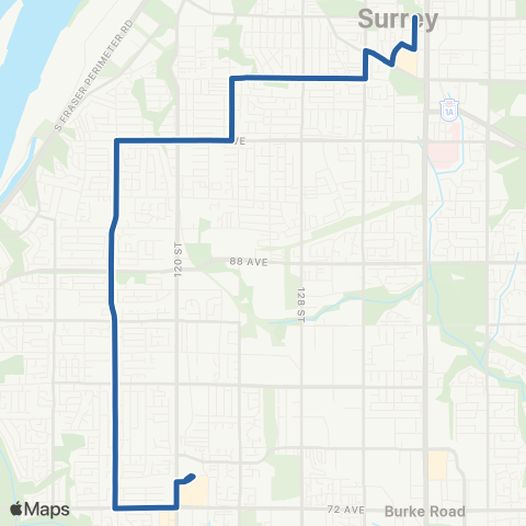 TransLink Surrey Central Station / Scottsdale map