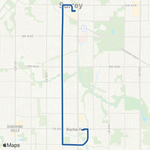 TransLink Newton Exchange / Surrey Central Station map