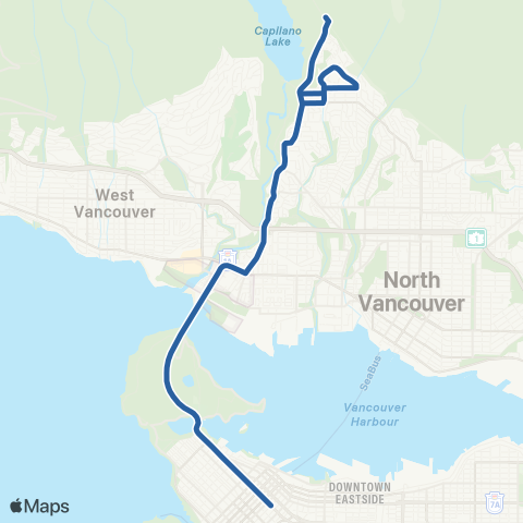 TransLink Grouse Mountain Mountain / Downtown map