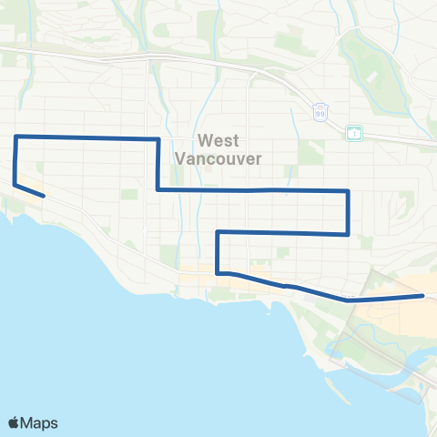 TransLink Inglewood / Park Royal map