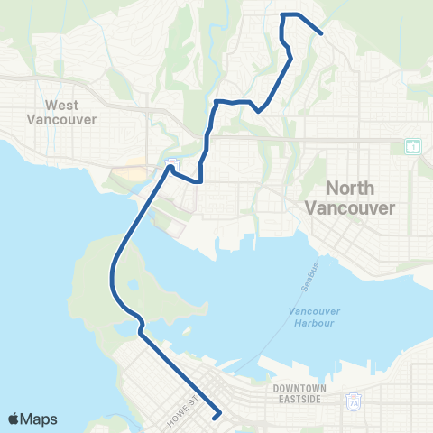 TransLink Highland / Downtown map