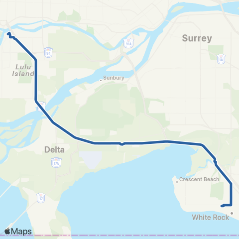 TransLink White Rock Centre / Bridgeport Station map