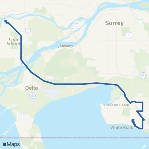 TransLink White Rock South / Bridgeport Station map