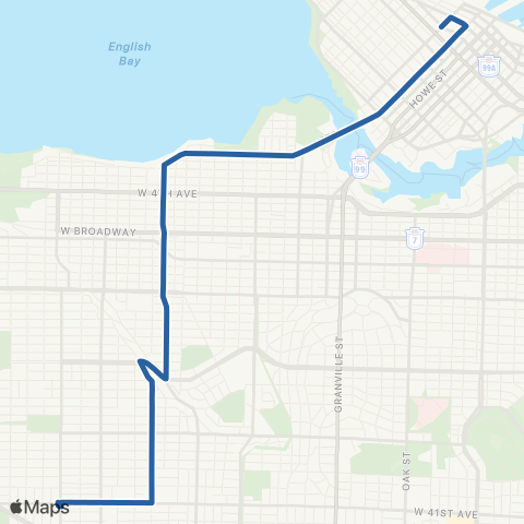 TransLink Macdonald / Burrard Station map