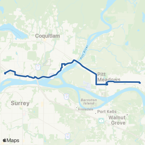 TransLink Haney Place / Braid Station map