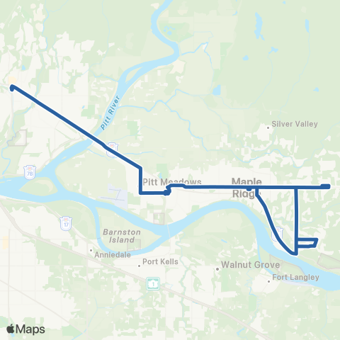 TransLink Haney / Maple Ridge East / Coquitlam map