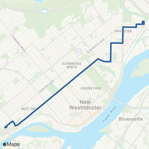 TransLink Braid Station / 22nd Street Station map