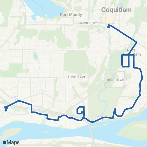 TransLink Coquitlam Central Sta / Braid Sta map