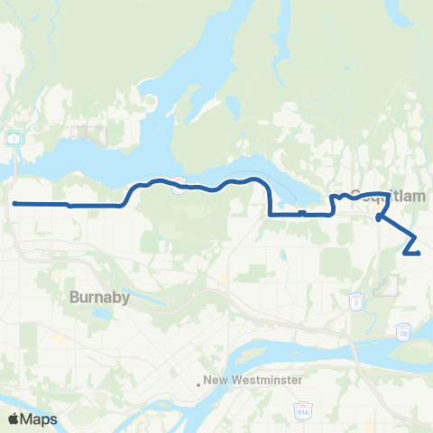 TransLink Port Coquitlam / Kootenay Loop Loop map