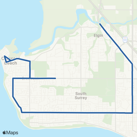 TransLink Elgin Park School Special map