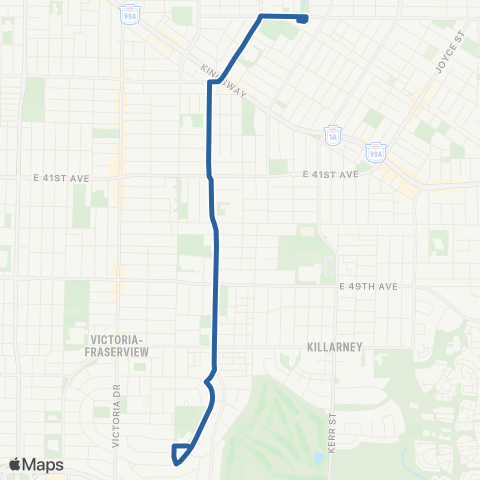 TransLink Elliott / 29th Avenue Station map