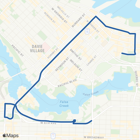 TransLink Waterfront Station / False Creek South map