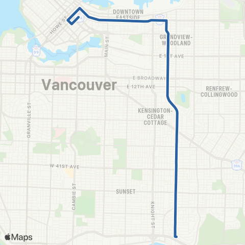 TransLink Victoria / Downtown map